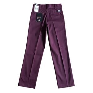 Dickies Skateboarding Pants Mens 29x30 Regular Fit Maroon Flex Ripstop Workwear